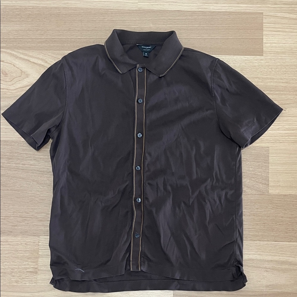 Banana Republic Men's Brown Short Sleeve Shirt